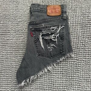 Levi's 501 Faded Black Denim Shorts